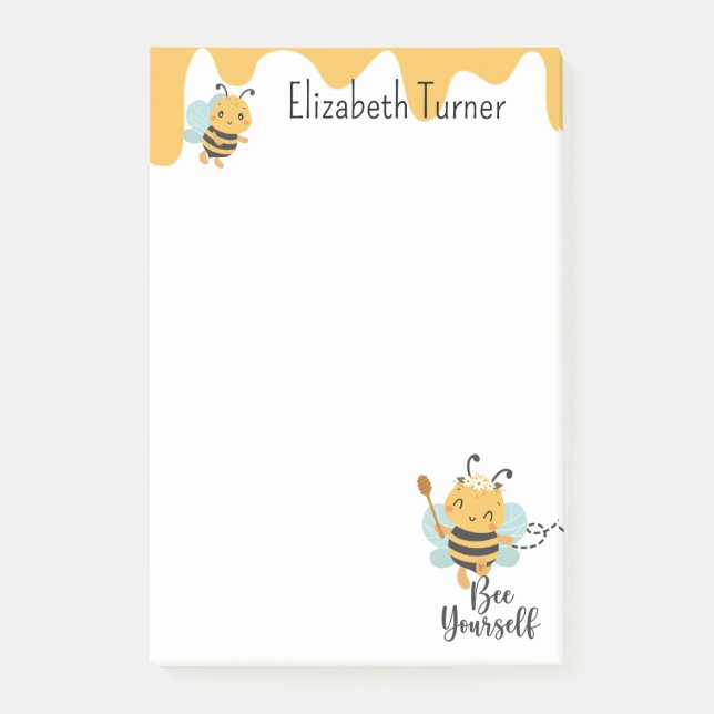 Post-it® Miel sucré & Bumble Bee Yourself Personnaliser (Devant)