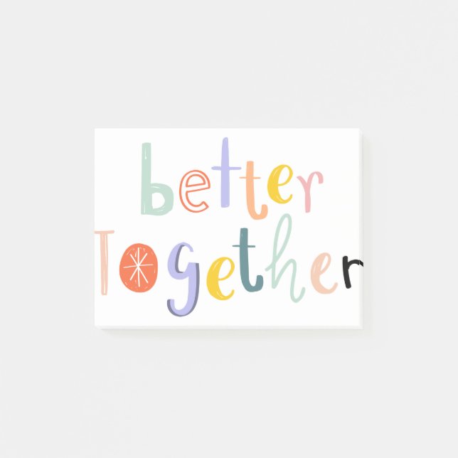 Post-it® Mieux combiner typographie doodage texte Citation (Devant)