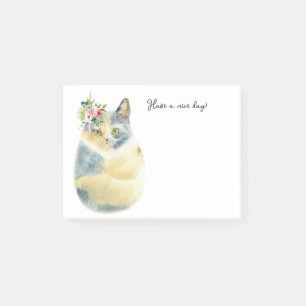 Post-it® mignon bleu chateau fleurs boho post il note