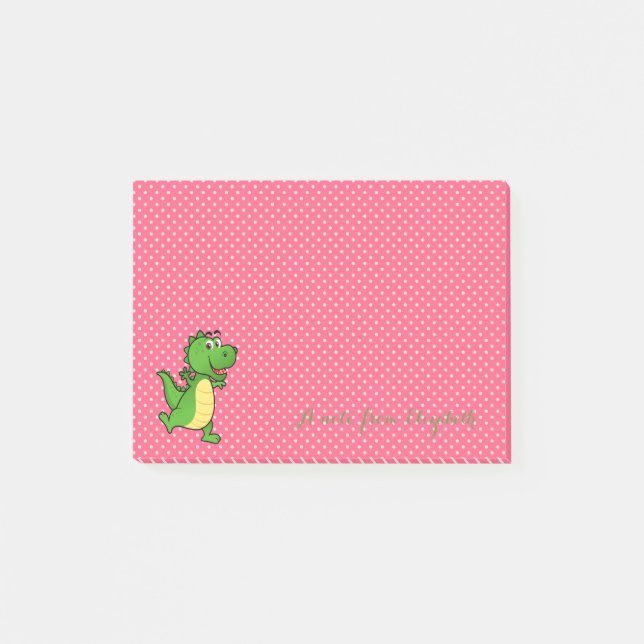Post-it® Mignon Chic Élégant ,Points, Crocodile Heureux (Devant)