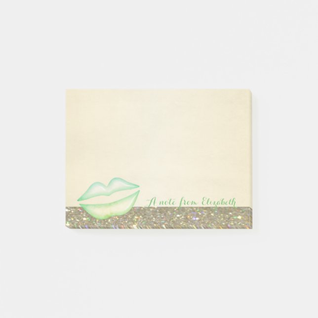 Post-it® Mignon Joli Élégant Chic ,Lèvres (Devant)