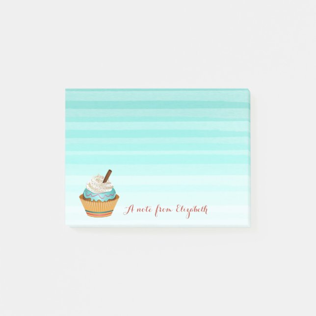 Post-it® Mignon Joli  Élégant Féminin , Cupcake (Devant)