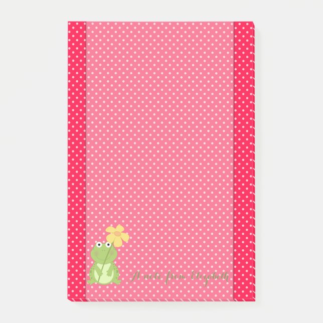 Post-it® Mignon Joli Élégant ,Points, Grenouille (Devant)