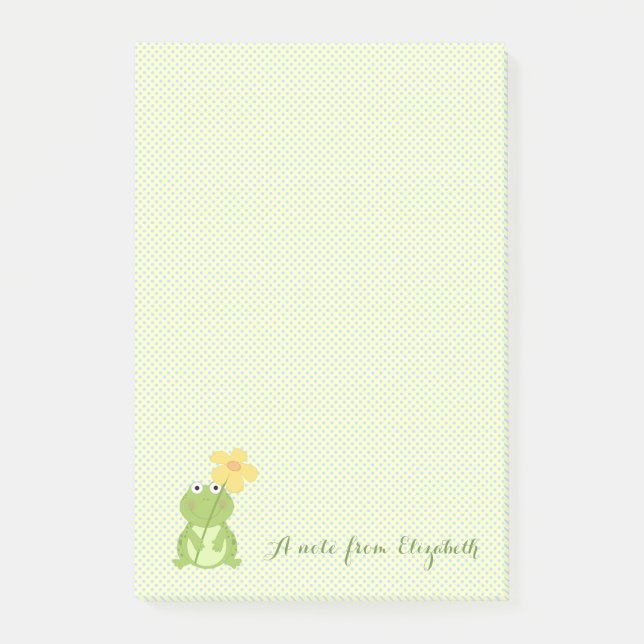 Post-it® Mignon Joli Élégant ,Points, Grenouille (Devant)