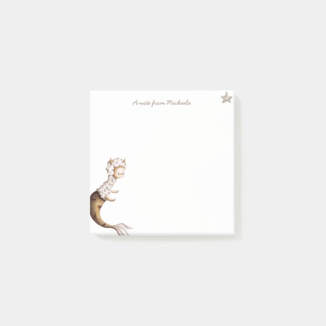 Post-it® Mignon lama sirène animal (Devant)