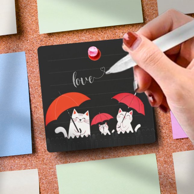 Post-it® Mignon notes autocollantes drôles de chat art mini (Créateur téléchargé)