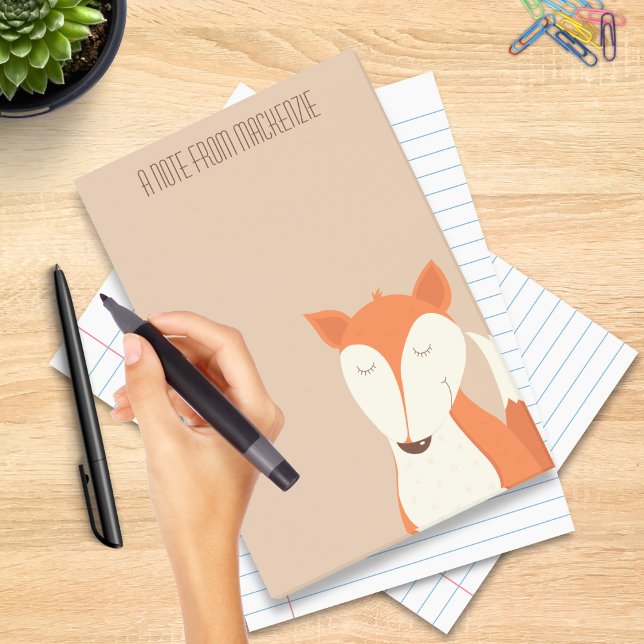 Post-it® Mignon Renard Rouge Animal de la Forêt Enfants  (Cute Red Fox Notepad)