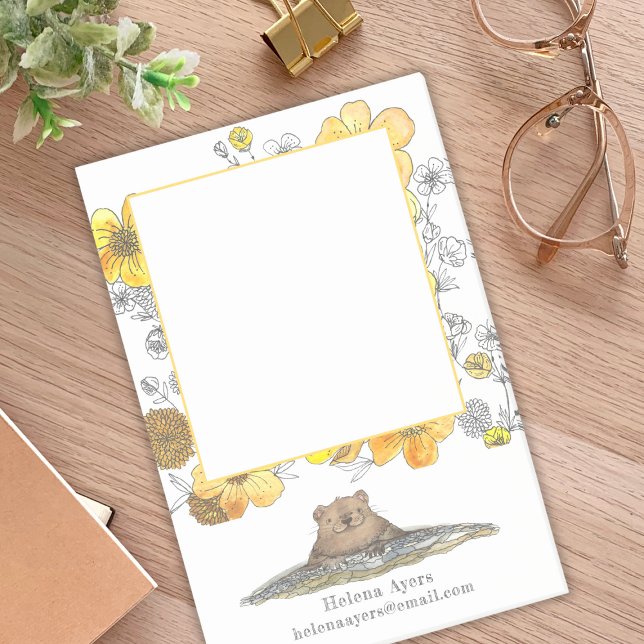 Post-it® Mignonette Groundhog Professeur Personnalisé (Créateur téléchargé)