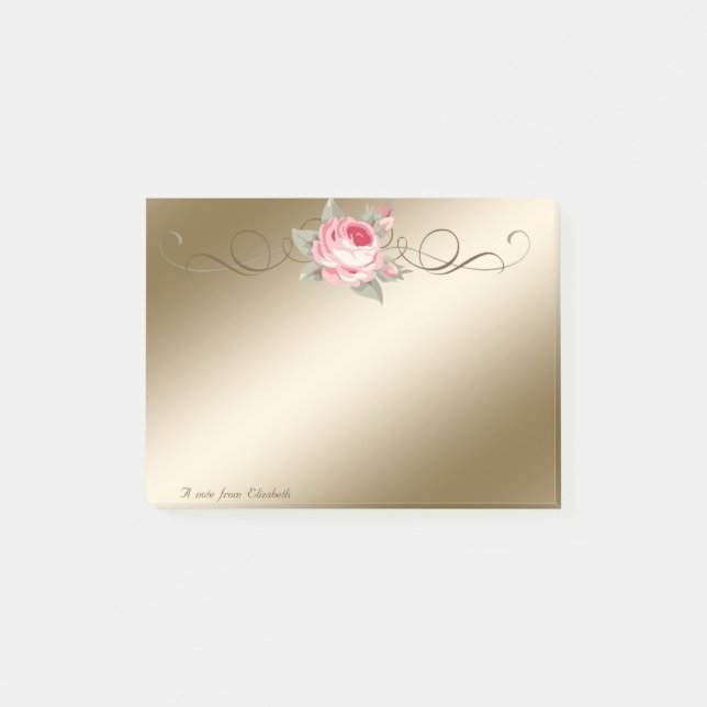 Post-it® Mignonne Adorable Élégante Stylée Rose (Devant)
