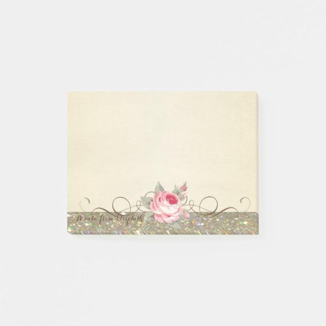 Post-it® Mignonne Adorable Élégante Stylée Rose (Devant)