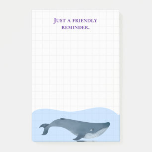 Post-it® Mignonne baleine Rappel simple