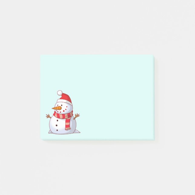 Post-it® Mignonne bonhomme de neige de Noël (Devant)