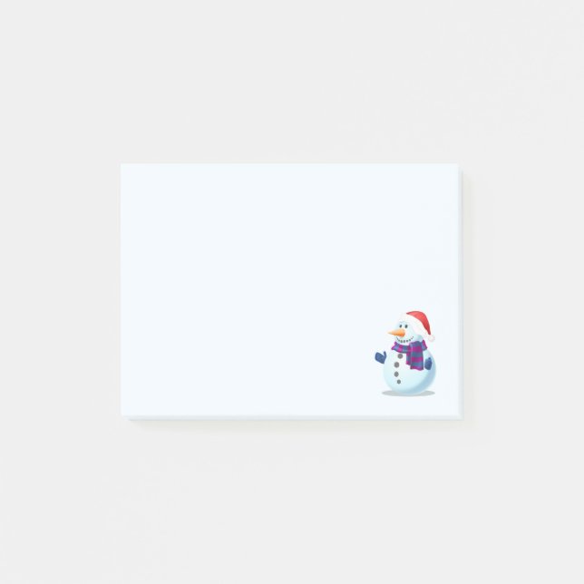 Post-it® Mignonne bonhomme de neige de Noël (Devant)