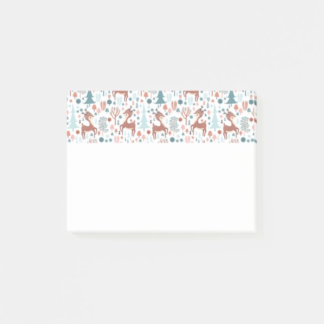 Post-it® Mignonne cerf en Forêt Whimsical Noël Motif (Devant)