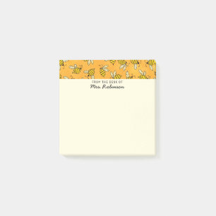 Post-it® Mignonne Enseignante des abeilles du bureau de 3x3