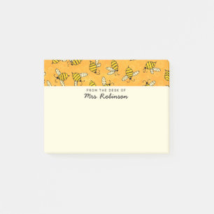 Post-it® Mignonne Enseignante des abeilles du bureau de 4x3
