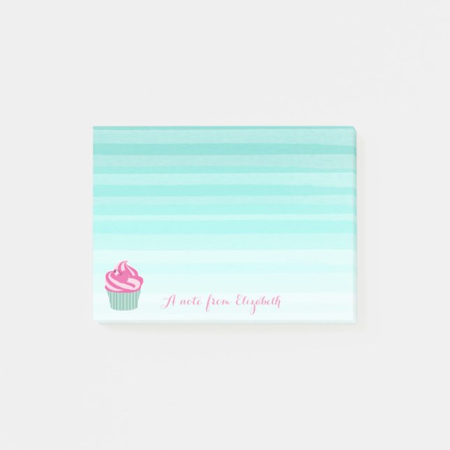 Post-it® Mignonne Jolie Féminine , Gâteau Cupcake (Devant)