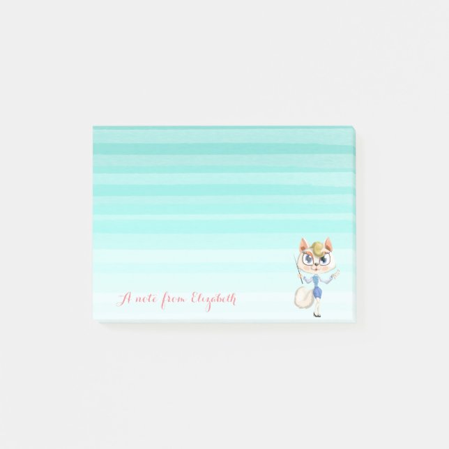 Post-it® Mignonne Jolie Féminine Kitty (Devant)