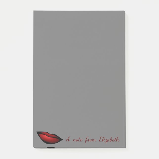 Post-it® Mignonne Jolie Fille Stylée, Lèvres Rouges (Devant)
