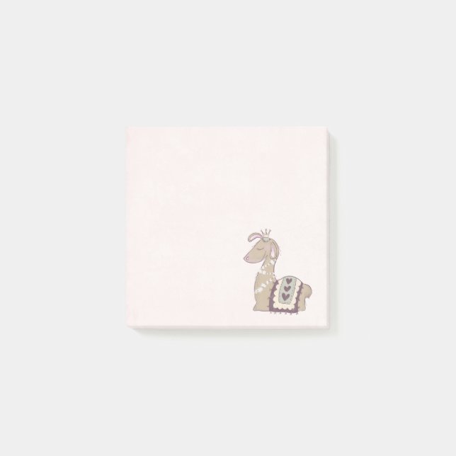 Post-it® Mignonne Llama Princesse portant une couronne (Devant)