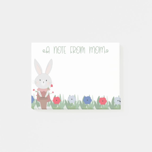 Post-it® Mignonne maman lapine de Pâques (Devant)