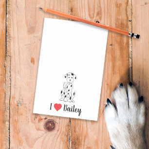 Post-it® Mignonne Moderne J'Aime Mon Chien Puppy Pet