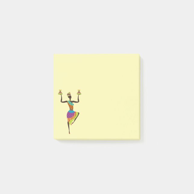 Post-it® Mignonne papeterie d'art de femme tribale africain (Devant)