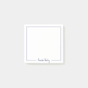 Post-it® Mignonne Simple Purple Monogramme Nom complet