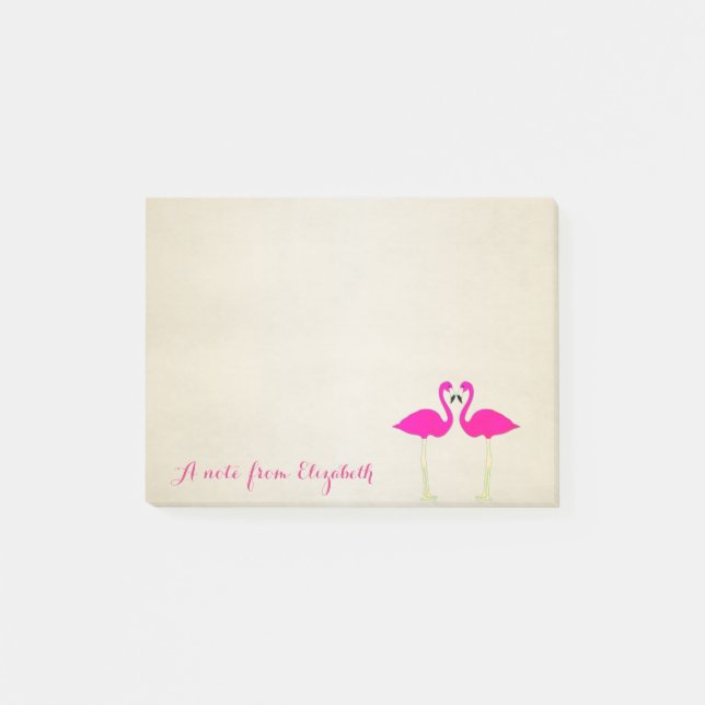 Post-it® Mignons Adorables Flamants Stylés (Devant)