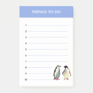 Post-it® Mignons Pingouins & Choses à Faire Modifiables