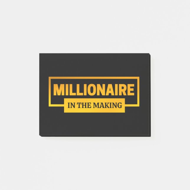 POST-IT® MILLIONNAIRE EN TRAIN DE FAIRE (Devant)