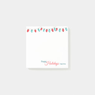 Post-it® Mini-Aqua Rouge lumières de Noël Joyeux vacances