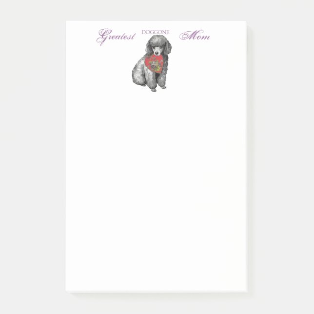 Post-it® Miniature Poodle Heart Maman (Devant)