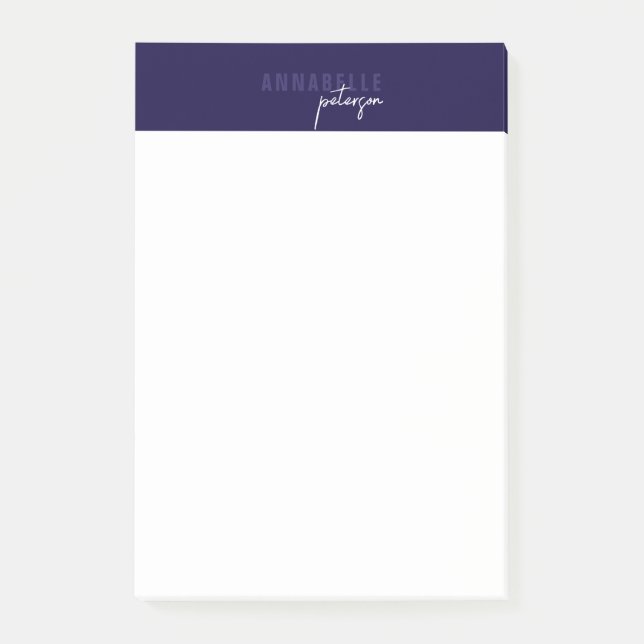 Post-it® Minimal moderne Professionnel Bleu Simple (Devant)