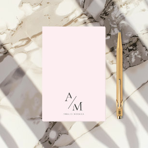 Post-it® Minimal Pastel rose initial et personnalisé