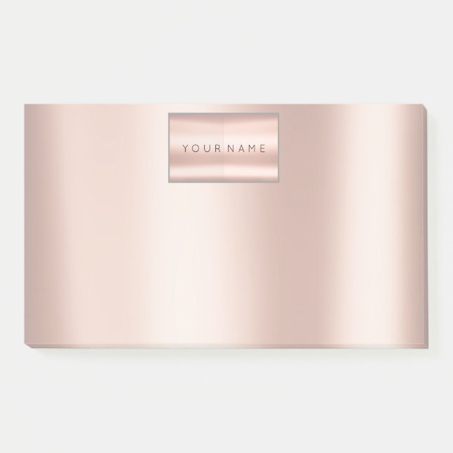 Post-it® Minimalisme Pearly Blush Rose Rose Or Metallic (Devant)
