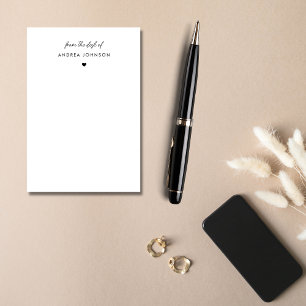 Post-it® Minimalist From the Desk Of Modern Script Heart