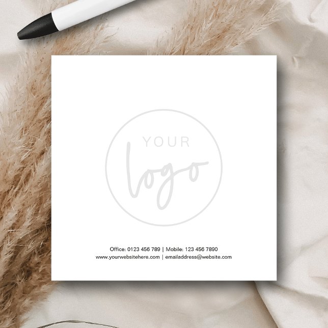 Post-it® Minimalist Logo Watermark Branded Business Info (Créateur téléchargé)
