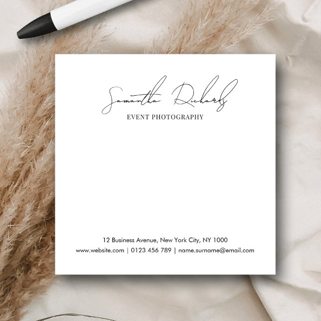 Post-it® Minimalist Modern Script Business Name or Logo (Créateur téléchargé)