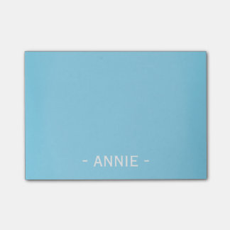 Post-it® Minimaliste Aqua Blue personnalisable 4" x 3"