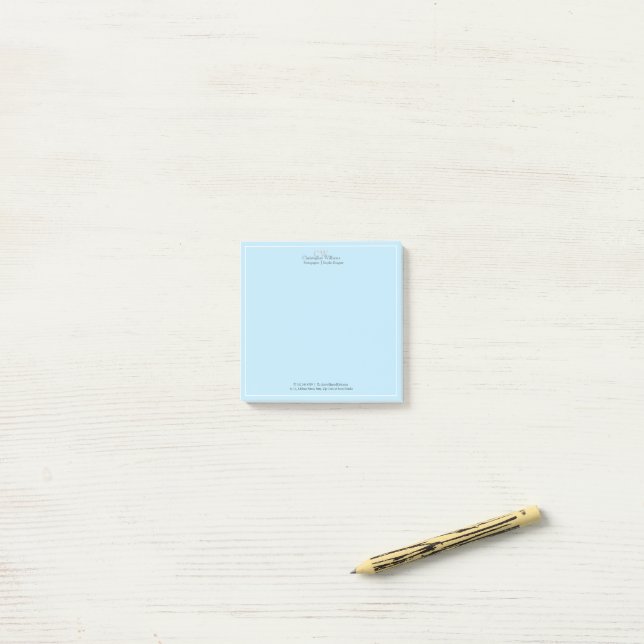 Post-it® Minimaliste bleu professionnel (Sur un bureau)