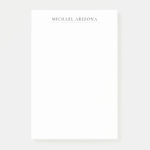 Post-it® Minimaliste Moderne Noir & Blanc Uni
