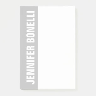Post-it® Minimaliste moderne professionnel gris blanc gras