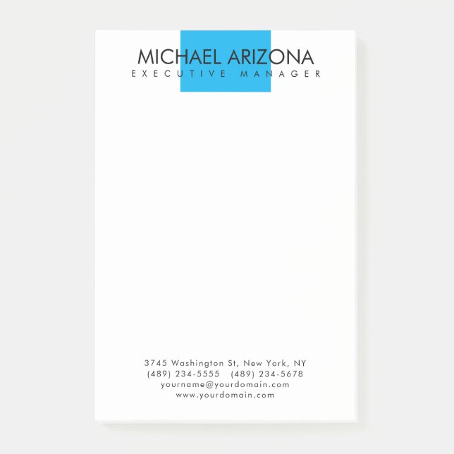 Post-it® Minimaliste Moderne Simple Uni (Devant)