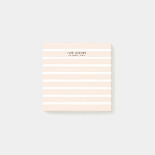 Post-it® Minimaliste Nettoyer simple Motif en bande rose cl
