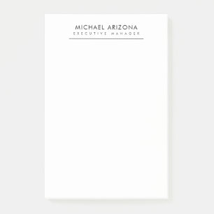 Post-it® Minimaliste Noir & Blanc Moderne Simple