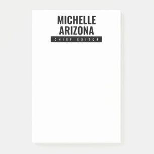 Post-it® Minimaliste noir & blanc professionnel moderne