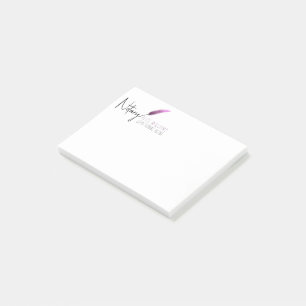 Post-it® Minimaliste rose et blanc Moderne Simple Notaire