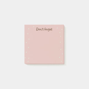 Post-it® Minimaliste rose pâle N'oubliez pas
