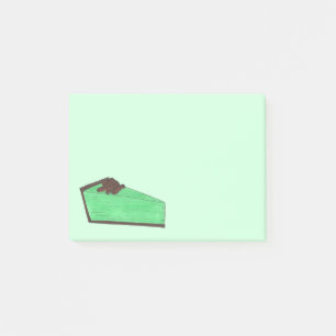 Post-it® Mint Green Grasshopper Pie Slice St. Patrick's Day
